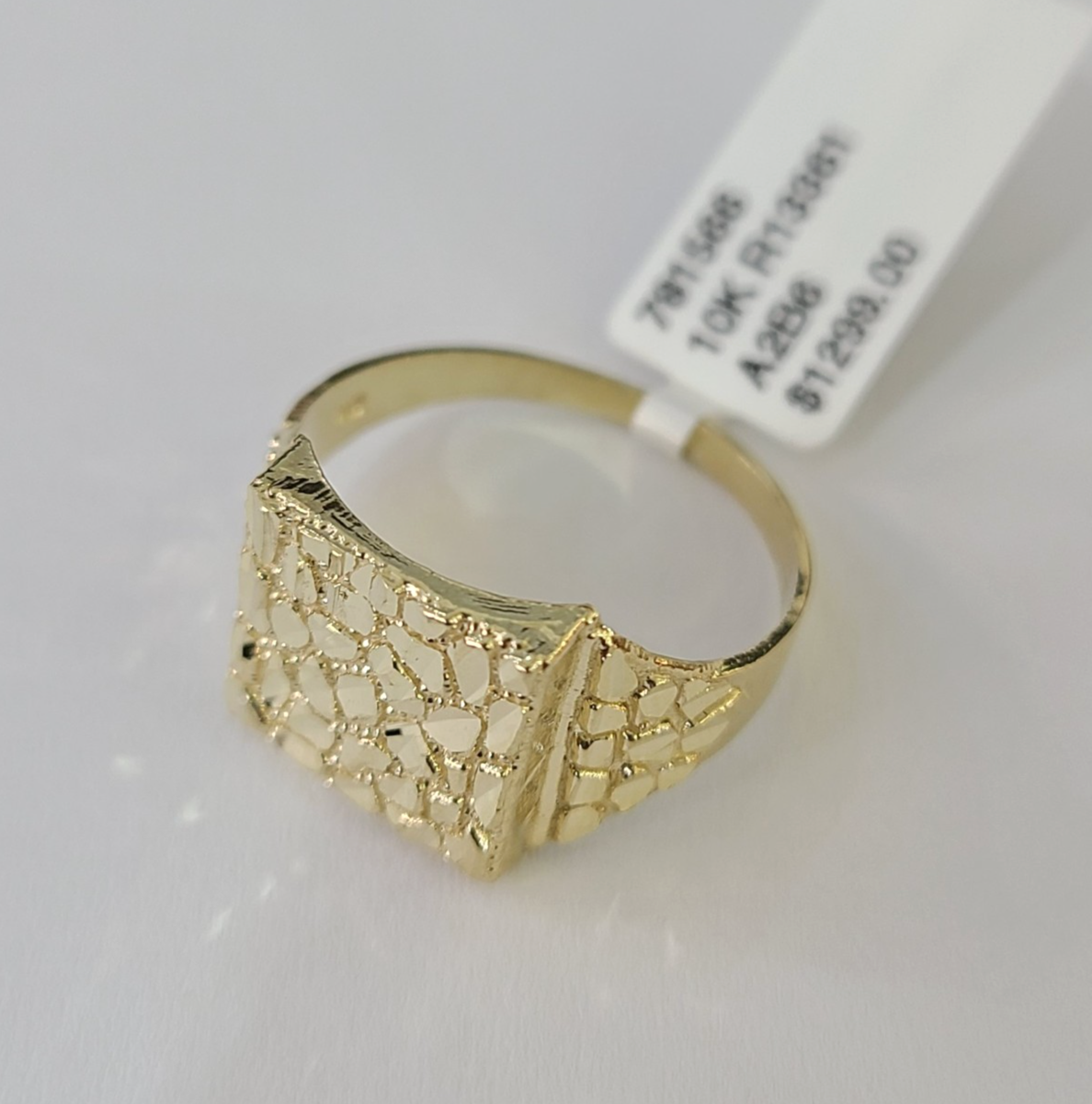 10k Nugget Ring Yellow Gold Women Men Real Genuine 10Kt