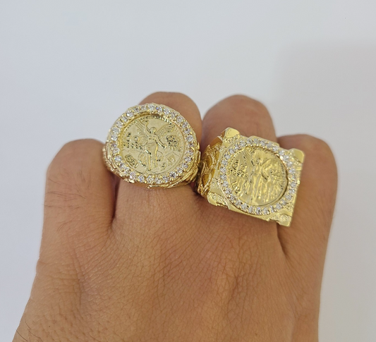 10k 50 Pesos Centenario Ring Yellow Gold Men Real Genuine