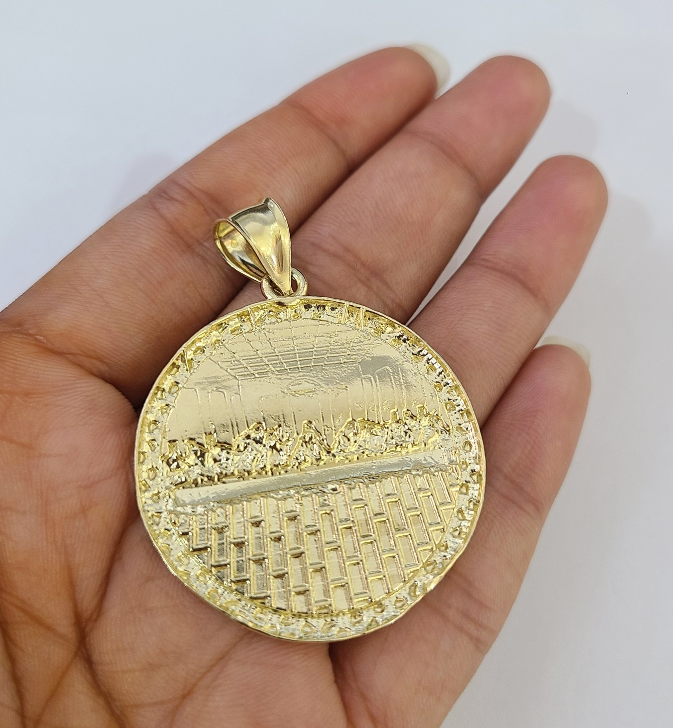 Real 10k Gold Milano Rope Chain Last Supper Necklace SET 5mm 18"-28" Pendant