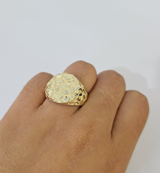 14k Nugget Ring Yellow Gold Women Men Real Genuine 14KT