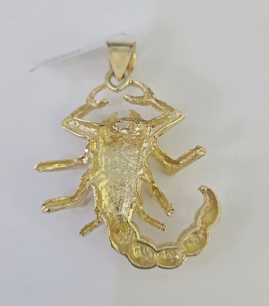 10K Scorpion Charm Pendant Zodiac Sign Yellow Gold 2.5" Real 10k Real Genuine
