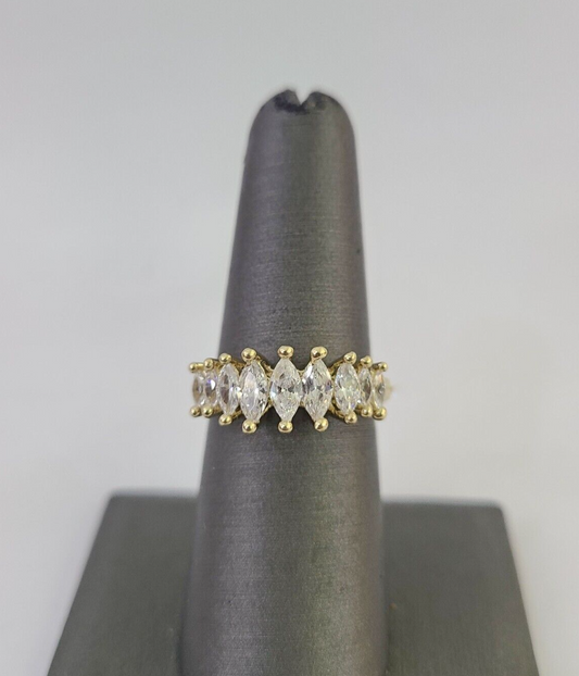 Real 10k Yellow Gold Ring / Wedding / Engagement / Casual Solid 10kt For Ladies / Women