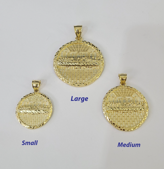 Real 10k Yellow Gold Last Supper Nugget Pendant Men Women