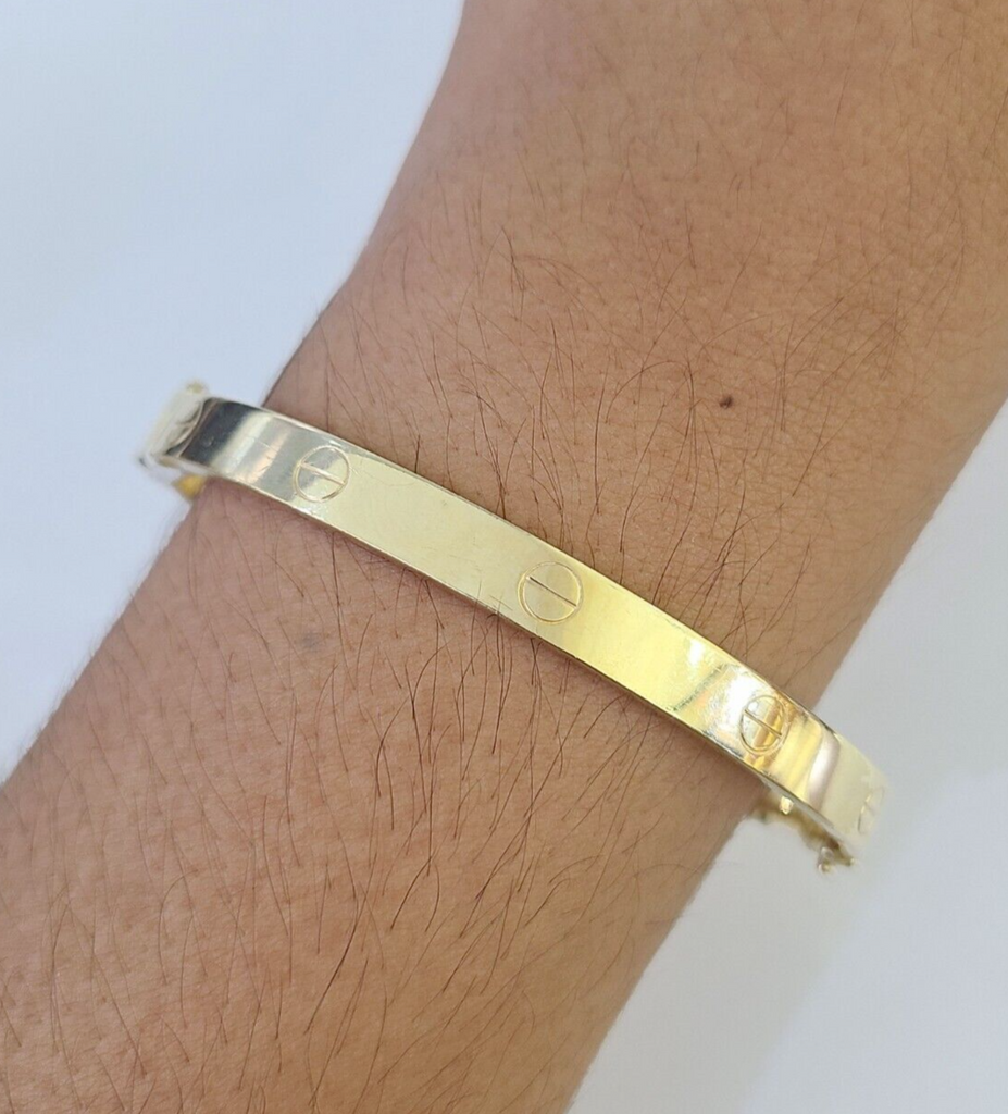 10K Yellow Gold Bracelet Bangle Design REAL Gold Genuine

