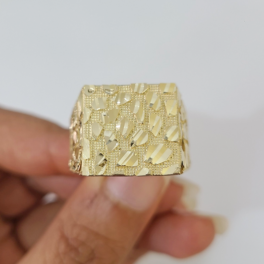14k Nugget Ring Yellow Gold Women Men Real Genuine 14KT