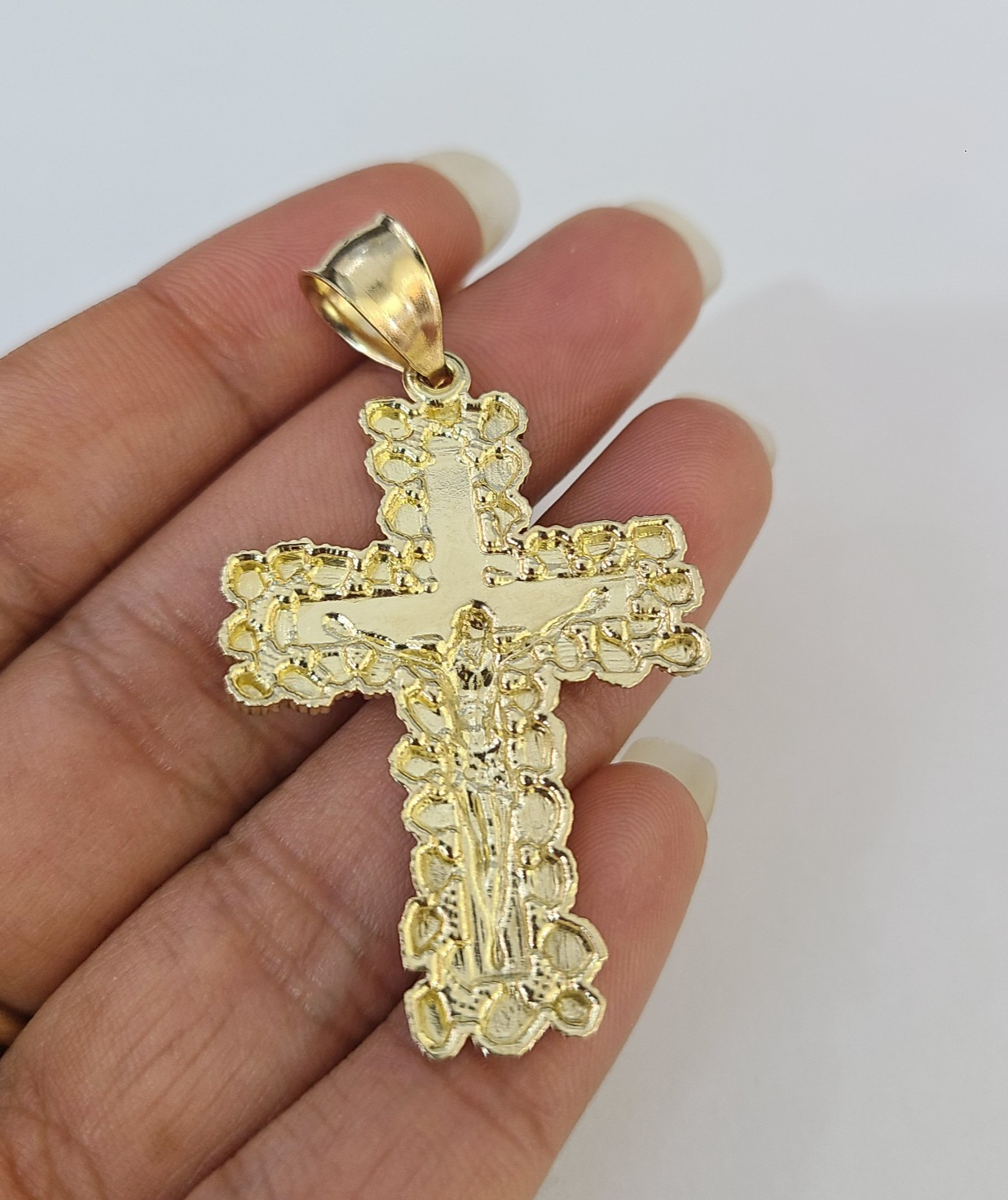 10k Milano Rope Chain Jesus Cross Charm Necklace SET 5mm 18"-28" Pendant