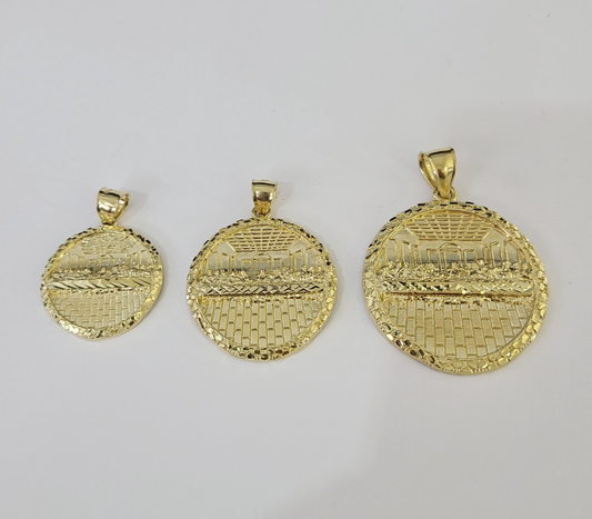 Real 10k Yellow Gold Last Supper Nugget Pendant Men Women