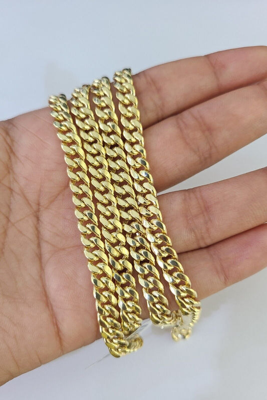 10k Miami Cuban Link Chain Yellow Gold 6mm Necklace 18-28 Inches Real