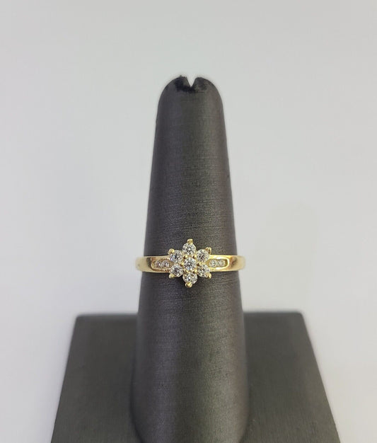 Real 10k Yellow Gold Ring Wedding Engagement Casual 10Kt Genuine For Ladies / Women
