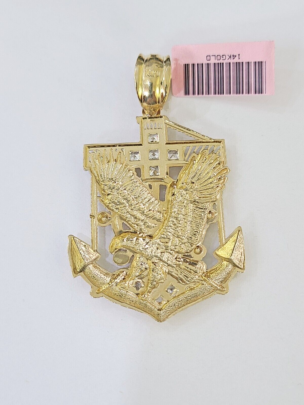 Real 14k Yellow Gold Rope Chain Ankh Cross Charm Set Link 5mm 20-26 Inch Necklace