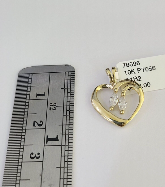 Sold 10K Gold Real Heart Charm Pendant 10kt Genuine For Ladies / Women