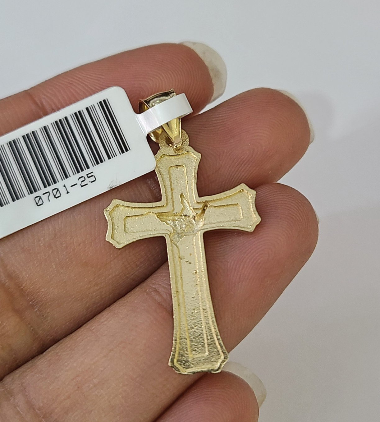 10k Gold Chain Miami Cuban Jesus Cross Charm Pendant Set 4mm 18"-28" Necklace