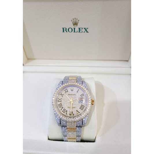 Rolex Men's Diamonds Watch With 12 CT Natural Diamonds