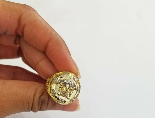 Real 10K Gold Ring Head pinky casual size 10 10kt yellow gold sizable