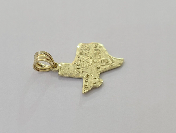 10K Yellow Gold Solid Louisiana State Pendant Charm Necklace Travel  Transportation I: 31939590684741