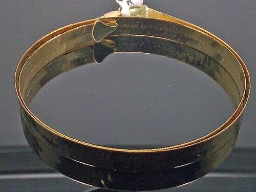 Real 10K Yellow Gold 7mm 24" Herringbone Necklace Chain Men Women lobster 10KT