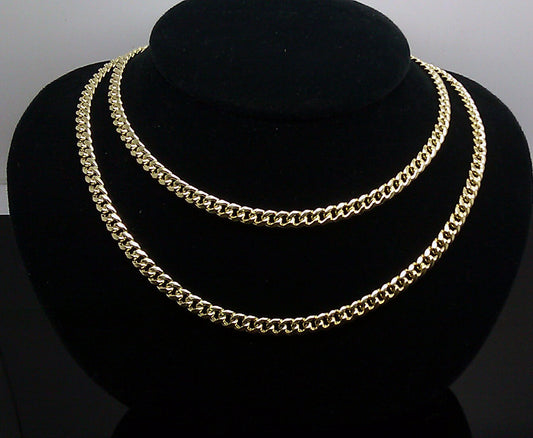 10K Yellow Gold Men Miami Cuban Chain 30" 5mm Box Lock