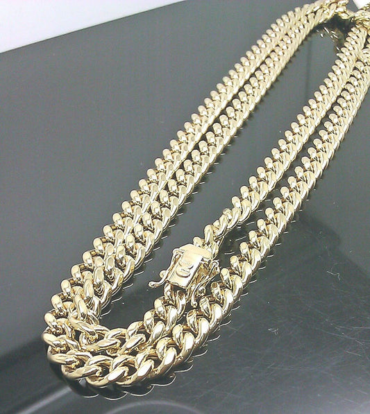 10k Gold 8mm 26" Miami Cuban Chain Necklace Box Lock REAL 10k Yellow Gold