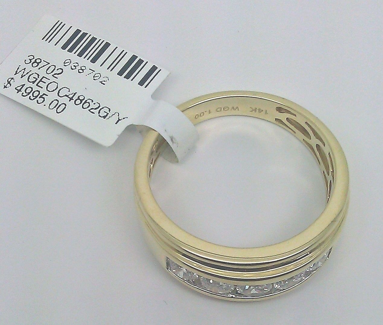 Mens Solid 14k Yellow Gold 1CT Band Wedding Engagement Ring REAL Diamond size 10