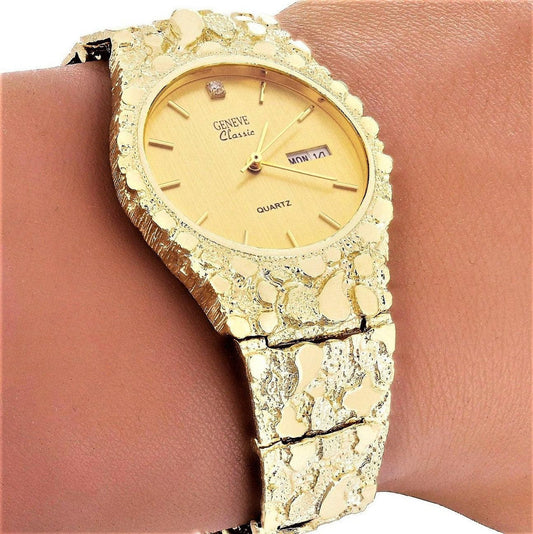 What Makes the 10K Yellow Gold Nugget Watch a Timeless Choice?