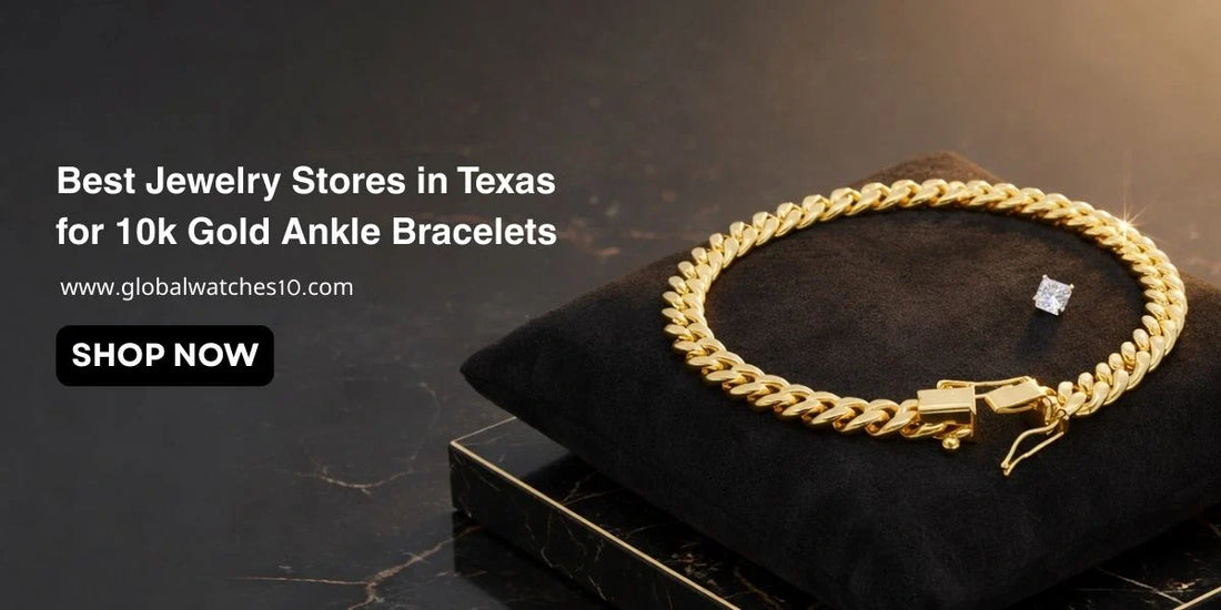 A premium 10k Gold Ankle Bracelet in a Cuban link style