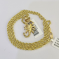 10k Solid Rope Chain 2mm Necklace Scorpion Pendant Charm SET 18-24 in