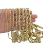 Real 10k Gold Rope Chain Necklace 18"-30" Inch 3mm-10mm Men & Women DISCOUNT