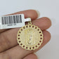 Real 10K Jesus Head Pendant Cuban Yellow Gold Charm Genuine