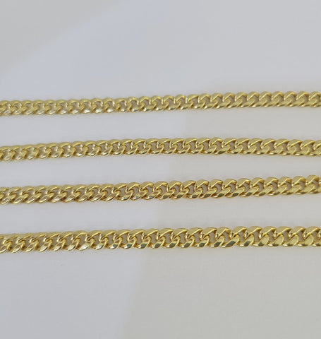10K Miami Cuban Link Chain Yellow Gold Real 5mm 24 inch Necklace