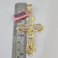 14K Franco Chain Jesus Cross Pendant Charm Necklace 20"-26" 4mm Gold Yellow