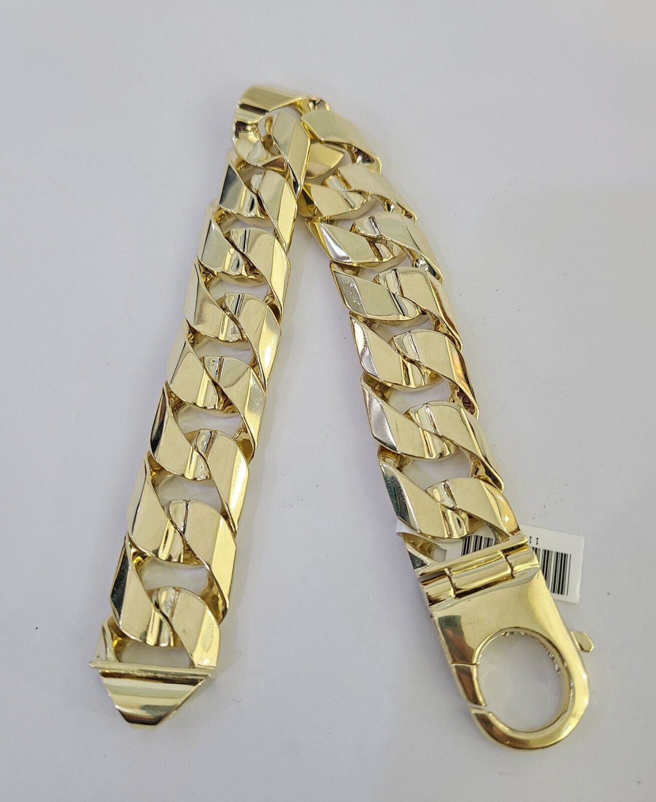 Real 10k Miami Cuban Link Bracelet Solid Gold 20mm 9.5" Lobster Lock Yellow