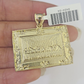 Real 10k Last Supper Pendant Charm Yellow Gold 1.5" Diamond Cut Genuine