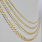 10k Gold Cuban Curb Necklace Chain 3mm-6mm 18-28 Inches 10kt Yellow Diamond Cuts