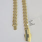 Real 10k Royal Monaco Chain 9mm 20-30 inches Necklace Yellow Gold Box Clasp