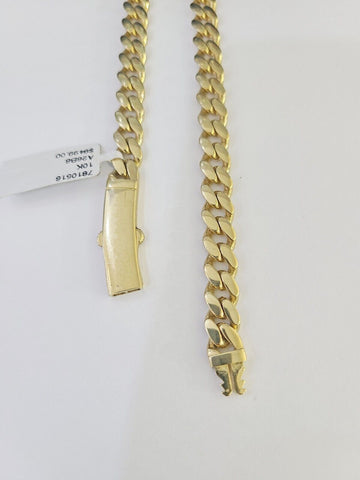 Real 10k Royal Monaco Chain 6mm 24 inches Yellow Gold Necklace Men Women