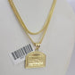 10K Franco Chain Last Supper Pendant Charm Necklace 16"-24" 2mm Gold SET Yellow