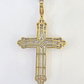 10k Diamond Jesus Cross Charm Yellow Gold Pendant Genuine Real 10kt