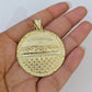 Real 10k Gold Byzantine Necklace Last Supper Nugget 20"-30" 3mm Pendant SET