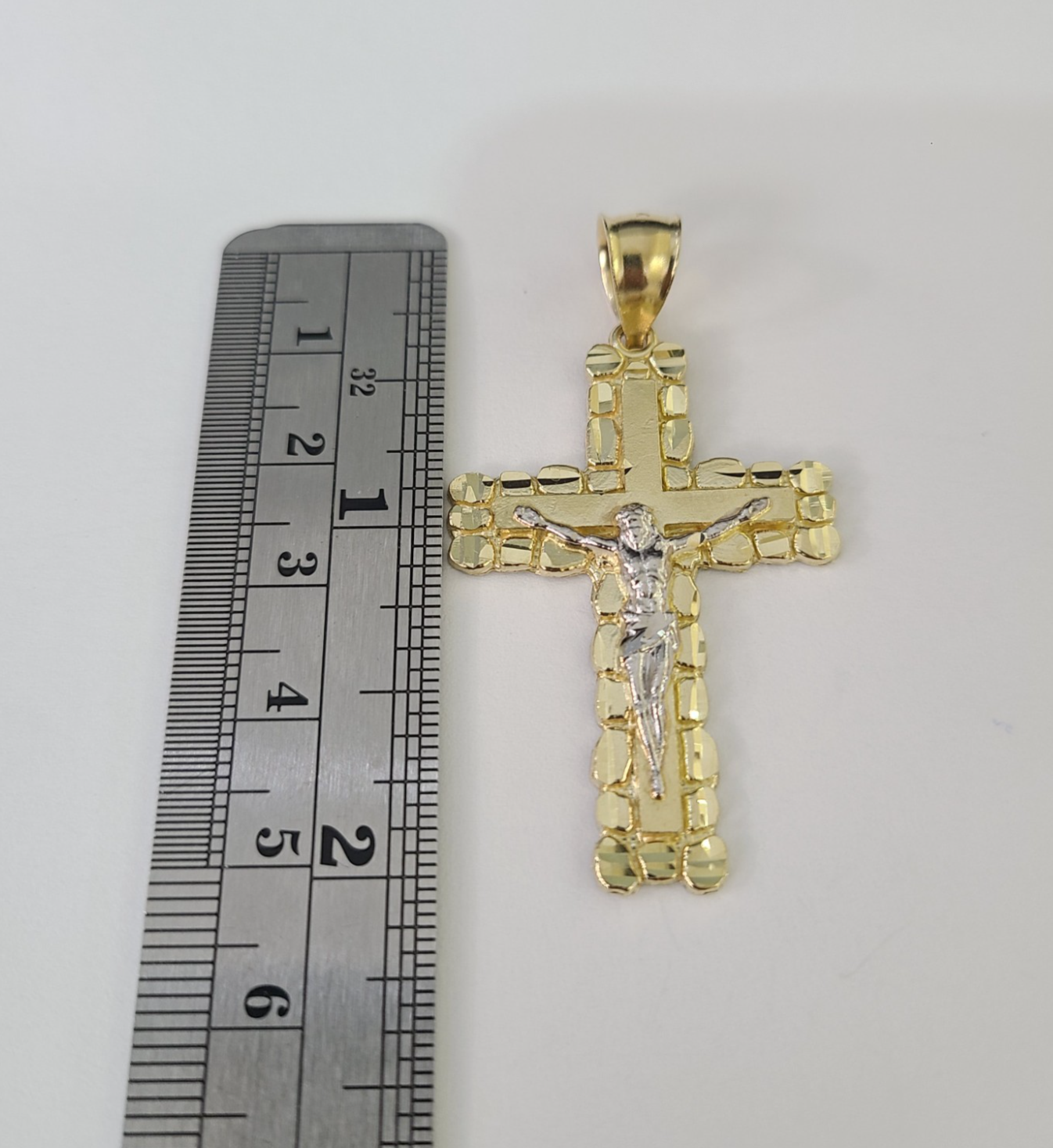 Real 10k Rope Chain Jesus Cross Charm Necklace Pendant Set 4mm 18"-28" Gold