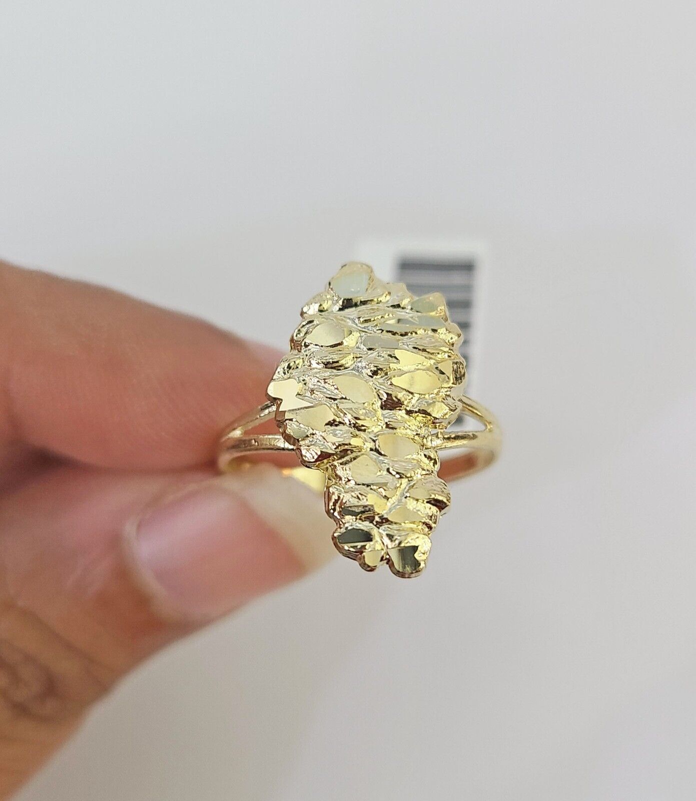 Real 10k Nugget Ring Yellow Gold Casual Ring 10kt Genuine