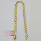 14K Cuban Curb Link Bracelet Diamond Cut 5mm 8" Inch REAL Yellow Gold