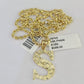 10k Gold Initial S Charm Rope Chain 16"-26" 2.5mm SET Necklace Alphabet Pendant