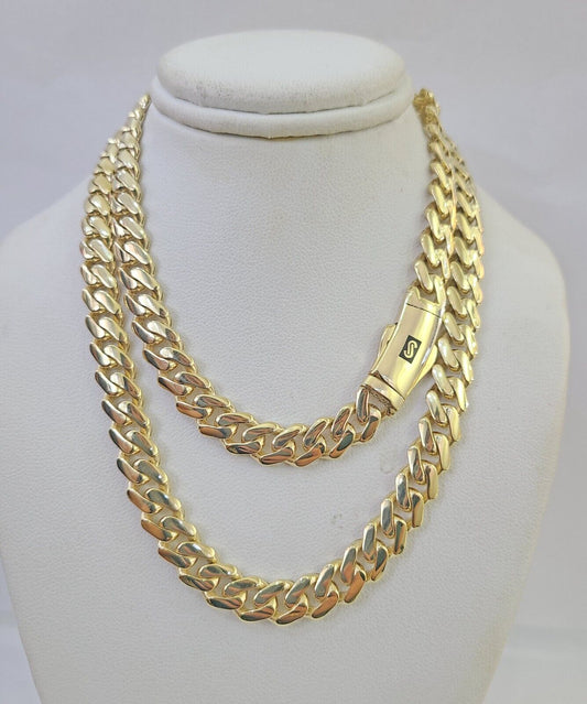 Real 10k Royal Monaco Chain 7mm 18-26 inches Necklace Yellow Gold Box Clasp