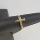 Real 10k Jesus Cross Ring Band Wedding Engagement Casual Women Yellow Gold