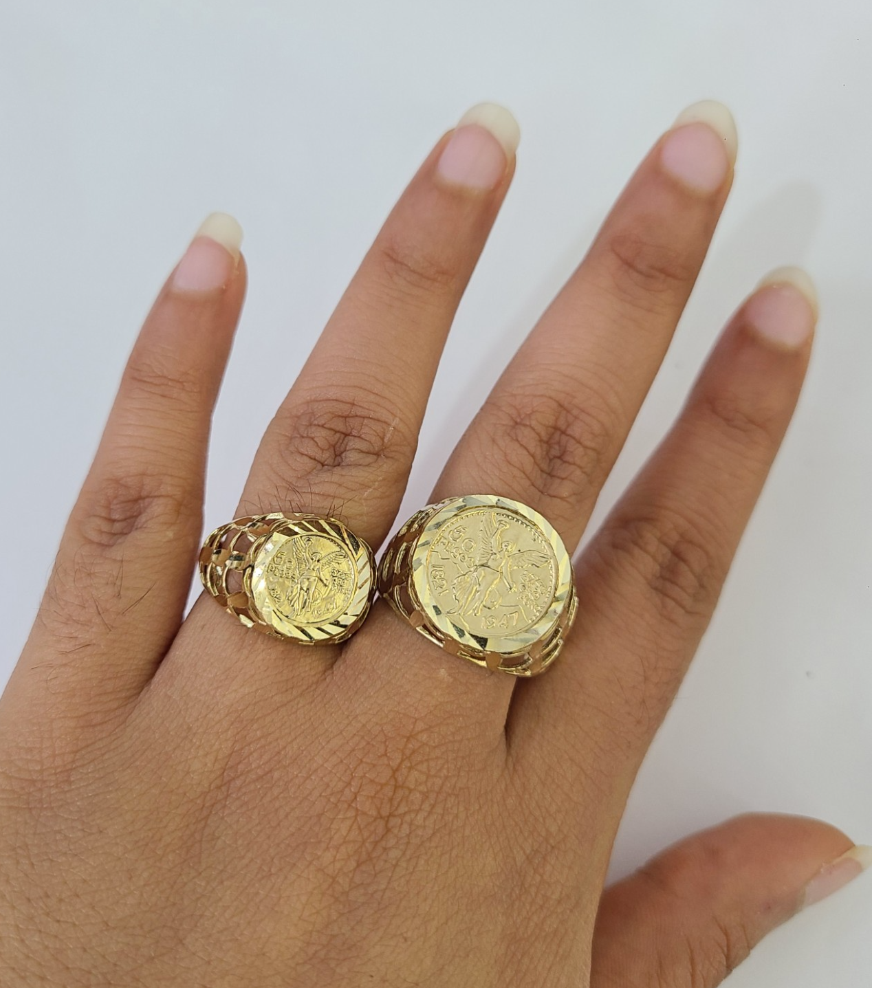 10k 50 Pesos Coin Centenario Ring Yellow Gold Men Real Genuine