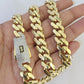 Real 10K Royal Monaco Chain Box Clasp 11mm Gold Necklace 10Kt 22" Genuine Mens