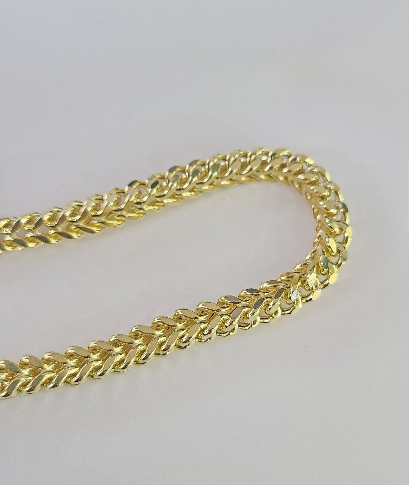 10k Franco Bracelet 6mm 8" Inch Yellow Gold Men Women Link Real 10kt
