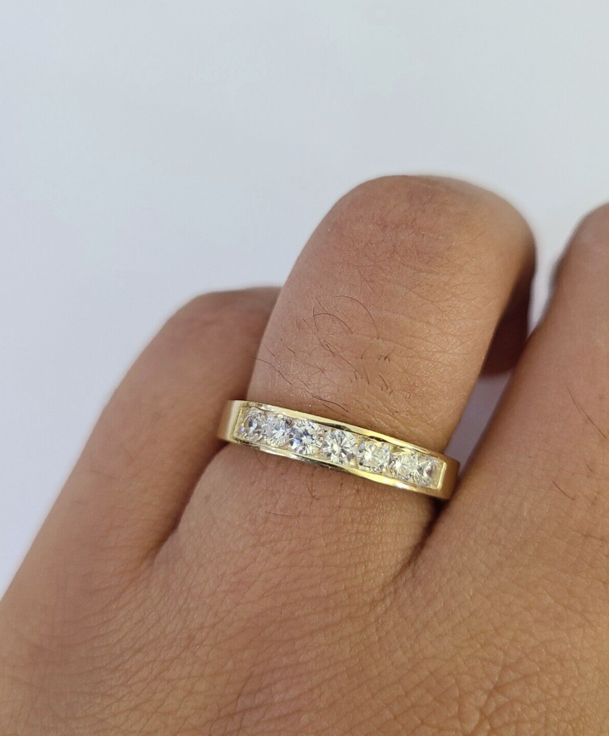 Solid 14k Gold Ring Set Trio Wedding Band REAL His Her Set Casual Wedding