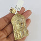 10k Solid Rope Chain Jesus Head Charm Set 4mm 20"-28" Necklace Gold Yellow