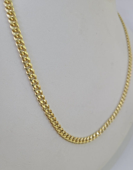 10k Miami Cuban Link Chain Yellow Gold 5mm Necklace 18-28 Inches Real